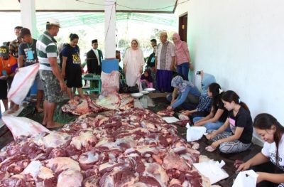 Wali Kota Melakukan Pemantauan Pembagian Daging Hewan Kurban