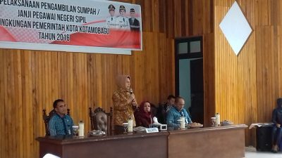 Wali Kota saat memberikan sambutan