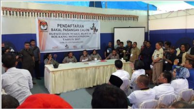 Proses Pendaftaran Bakal Calon Pasangan Bupati dan Wakil Bupati, Yasti Sopredjo Mokoagow-Yanny R. Tuuk 