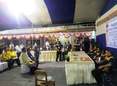 Proses Pendaftaran Bapaslon Bupati dan Wakil Bupati Salihi Mokodongan-Jefri Tumelap