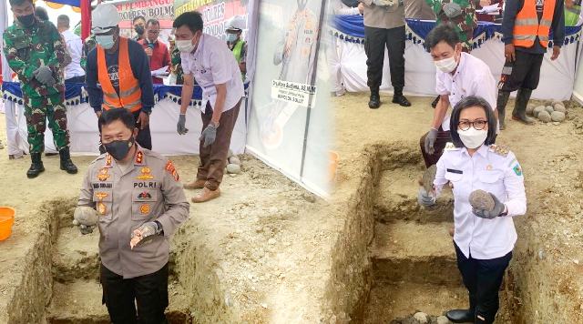 Kapolda Sulut dan Bupati Yasti Pimpin Peletakkan Batu Pertama Pembangunan Polres Bolmong